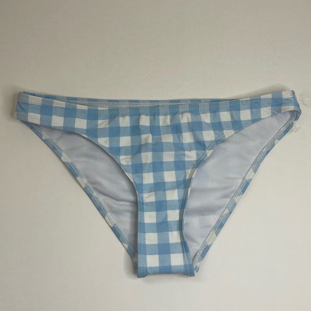 Cabana del Sol Small blue and white Checker Gingham Swimsuit bottom